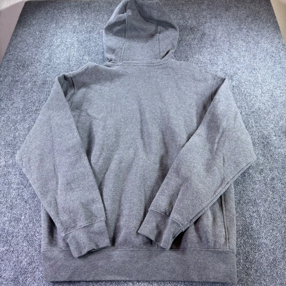 Nike Hoodie Mens Large Gray Just Do It JDI Graphic Fleece Pullover Sweatshirt